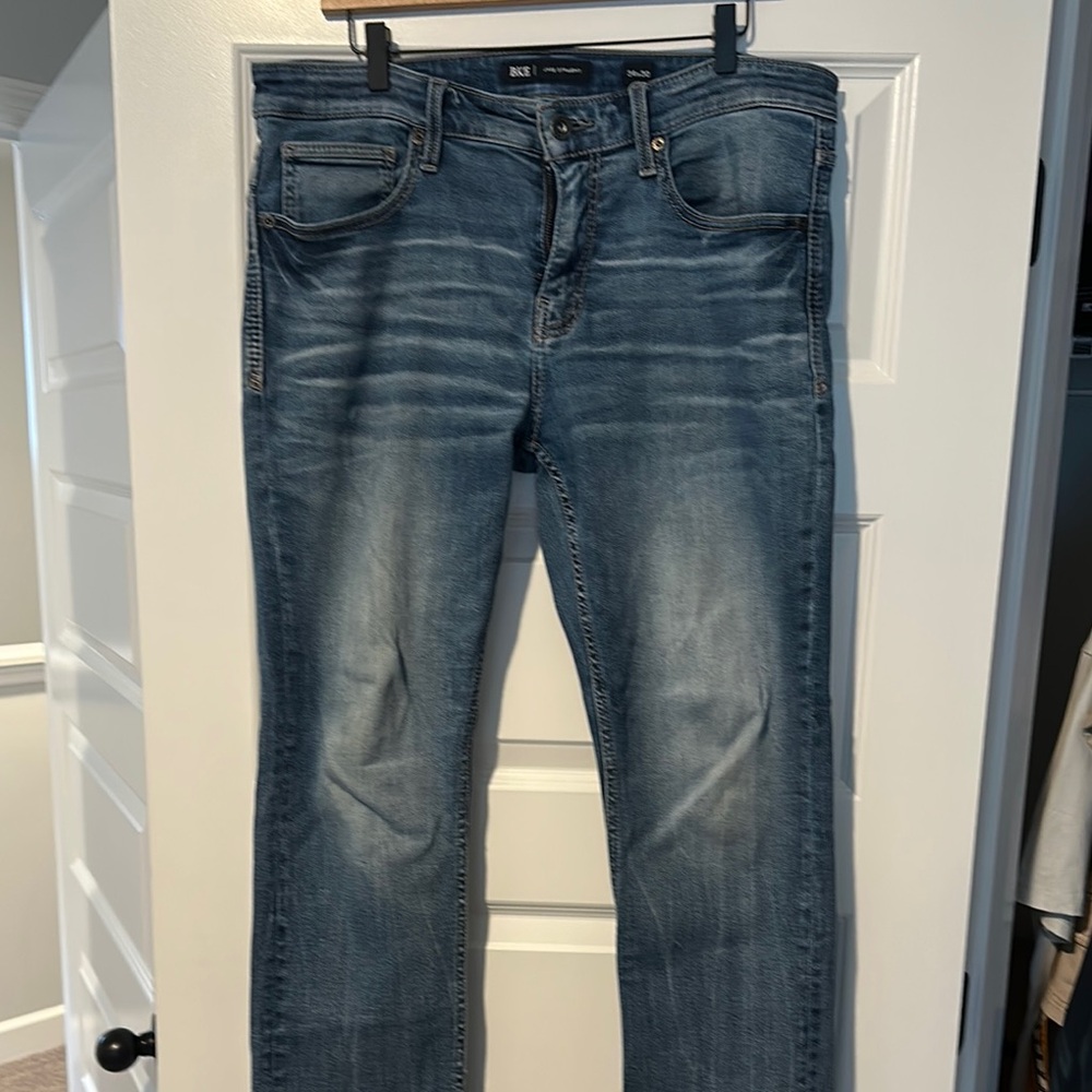 BKE Blue Straight Jeans Vintage Wash